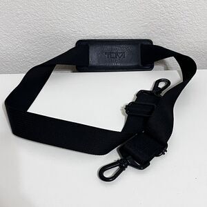 Tumi Replacement Shoulder Strap Black Nylon Adjustable Leather Pad Swivel Clasps
